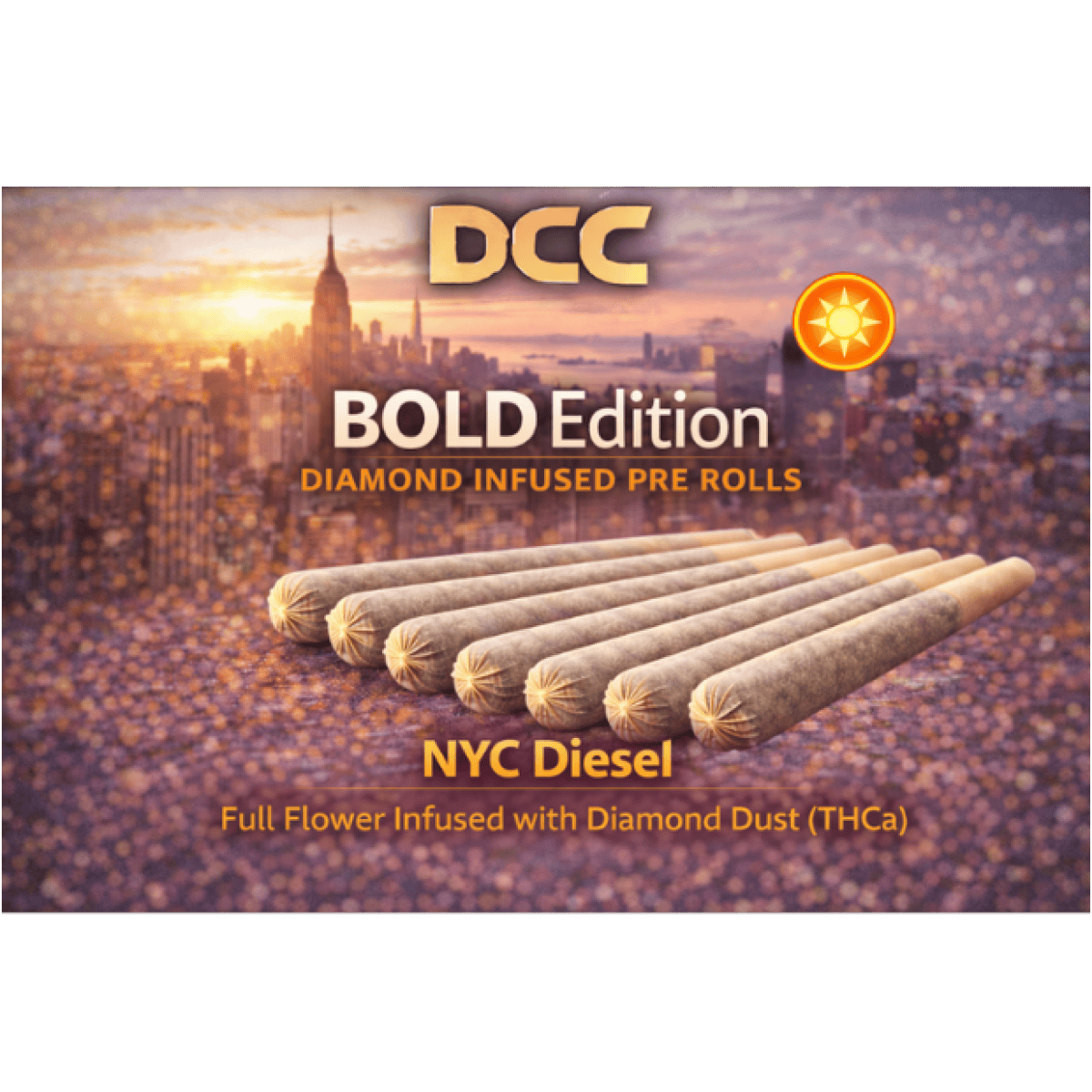 Product NYC Diesel (S) Diamond Infused | Pre-Rolls | 0.5g 7pk