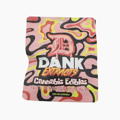 Dank - 200mg Gummies (4x50mg) - Strawnana - EDIBLES by Dank Extracts at King of Budz