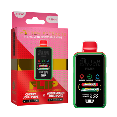 Mitten Extracts - 2g Flip Disposable - Cherry Jolli Popz / Watermelon Jolli Popz (H)