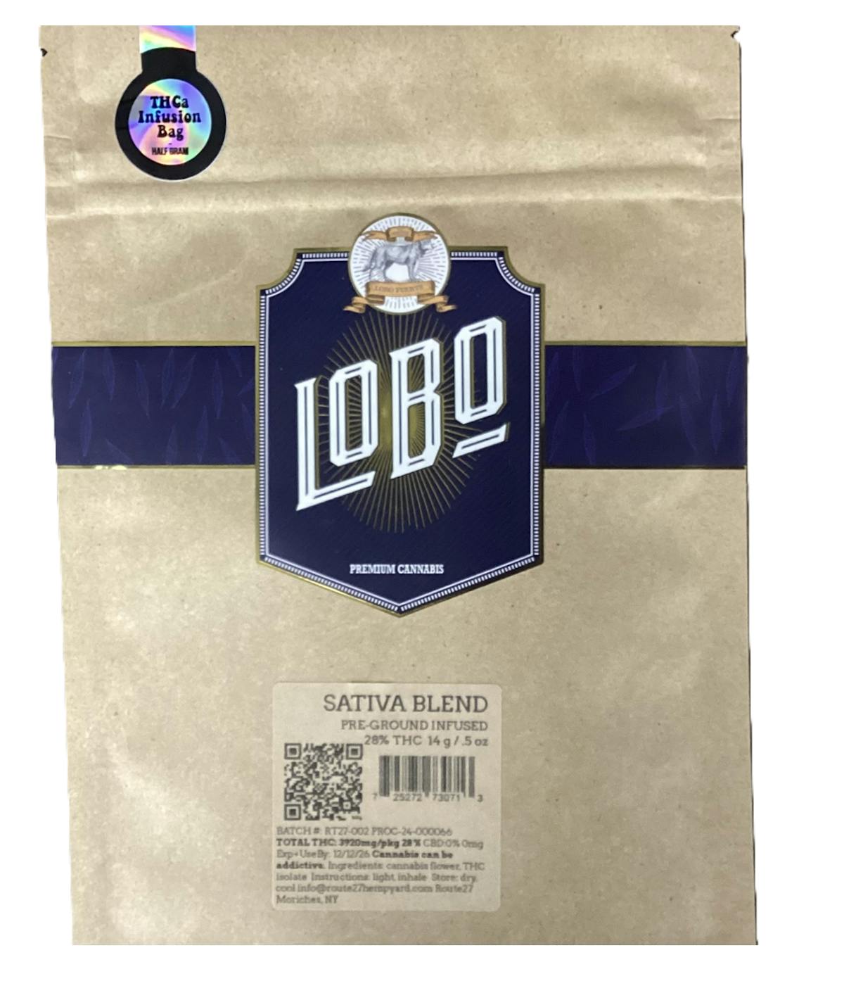 Photo of Lobo | Sativa Blend | Pre-Ground Infused Flower 14g