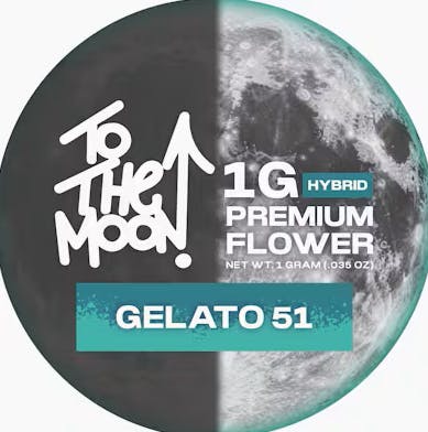To The Moon | 1g Premium Flower | Gelato 51