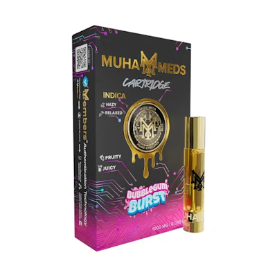 Muha Meds - 1g Cart - Bubble Gum Burst - CARTRIDGES by Muha Meds at King of Budz
