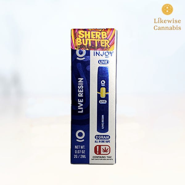 SHERB BUTTER 2G LIVE RESIN DISPOSABLE - CURE INJOY | Likewise Cannabis  Stillwater - Stillwater