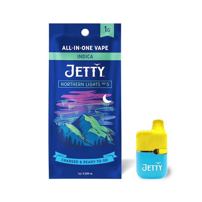 Jetty Extracts Vape Mini Tank AIO High THC Northern Lights #5 - Indica