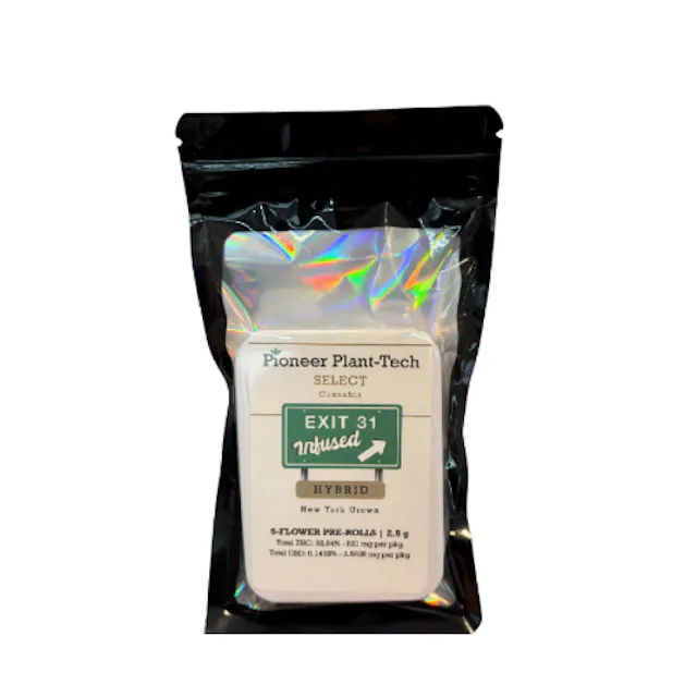Pioneer Plant Tech PIONEER PLANT TECH | EXIT 31 INFUSED HALF GRAM PRE-ROLLS 5 PACK