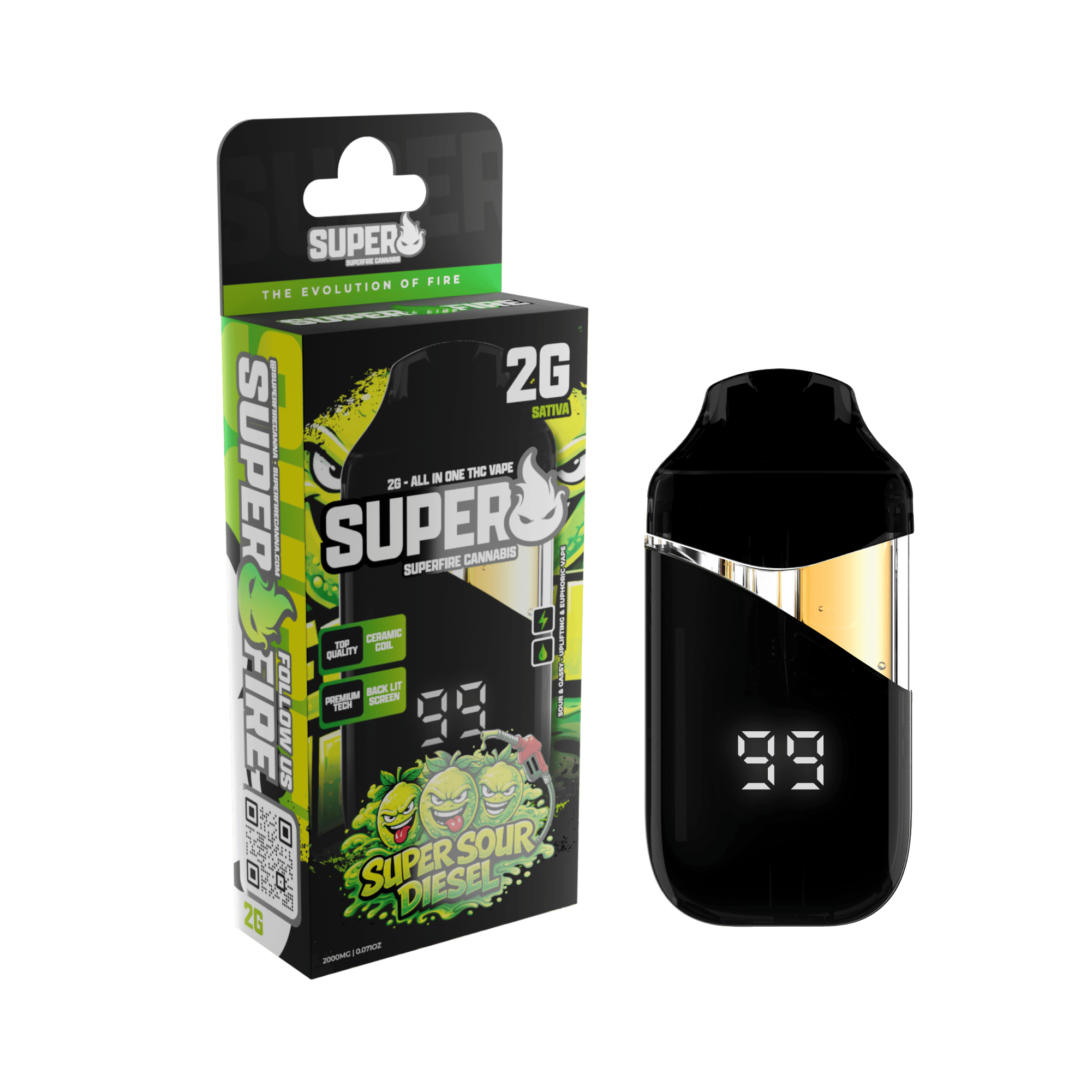 Superfire - 2g Disposable - Super Sour Diesel (S)