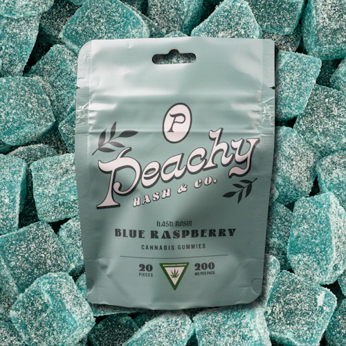 Peachy Hash & Co - 200mg Live Rosin Gummies - Blue Raspberry