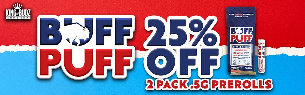 Buff Puff - 2 Pack .5g Prerolls - 25 Percent OFF