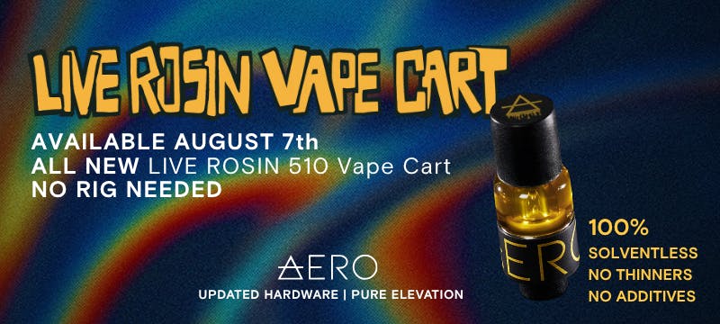 Live Rosin Vape Carts with Upgraded Hardware