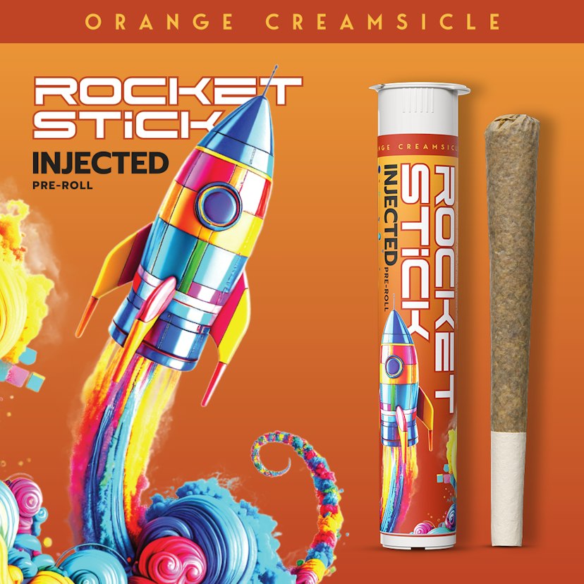 Rocket Stick - 1.2g Injected Pre Roll - Orange Creamsicle