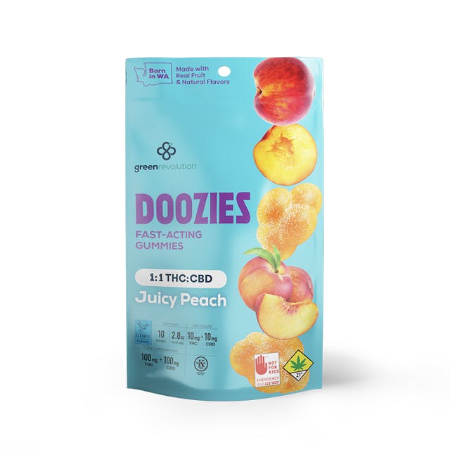 Nano Doozies - Peach 1:1 ELEVATE 10 Pack (80g) (100mg CBD;100mg THC)