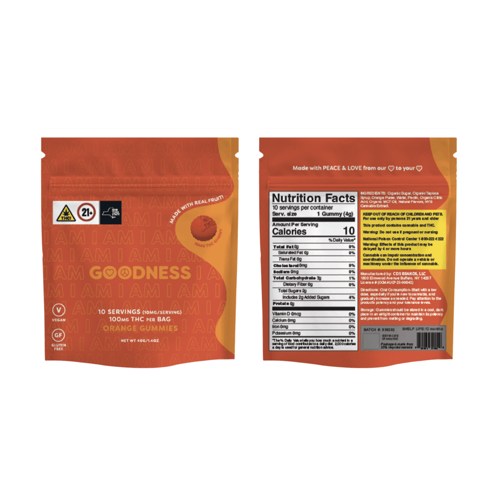 Photo of I AM GOODNESS Orange Gummies 100 mg