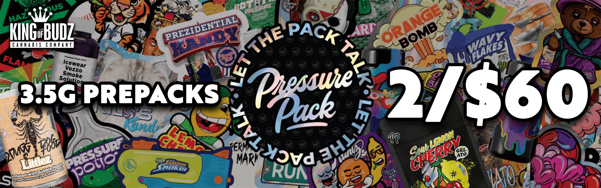 Pressure Pack 3.5g Prepack - 2/$60
