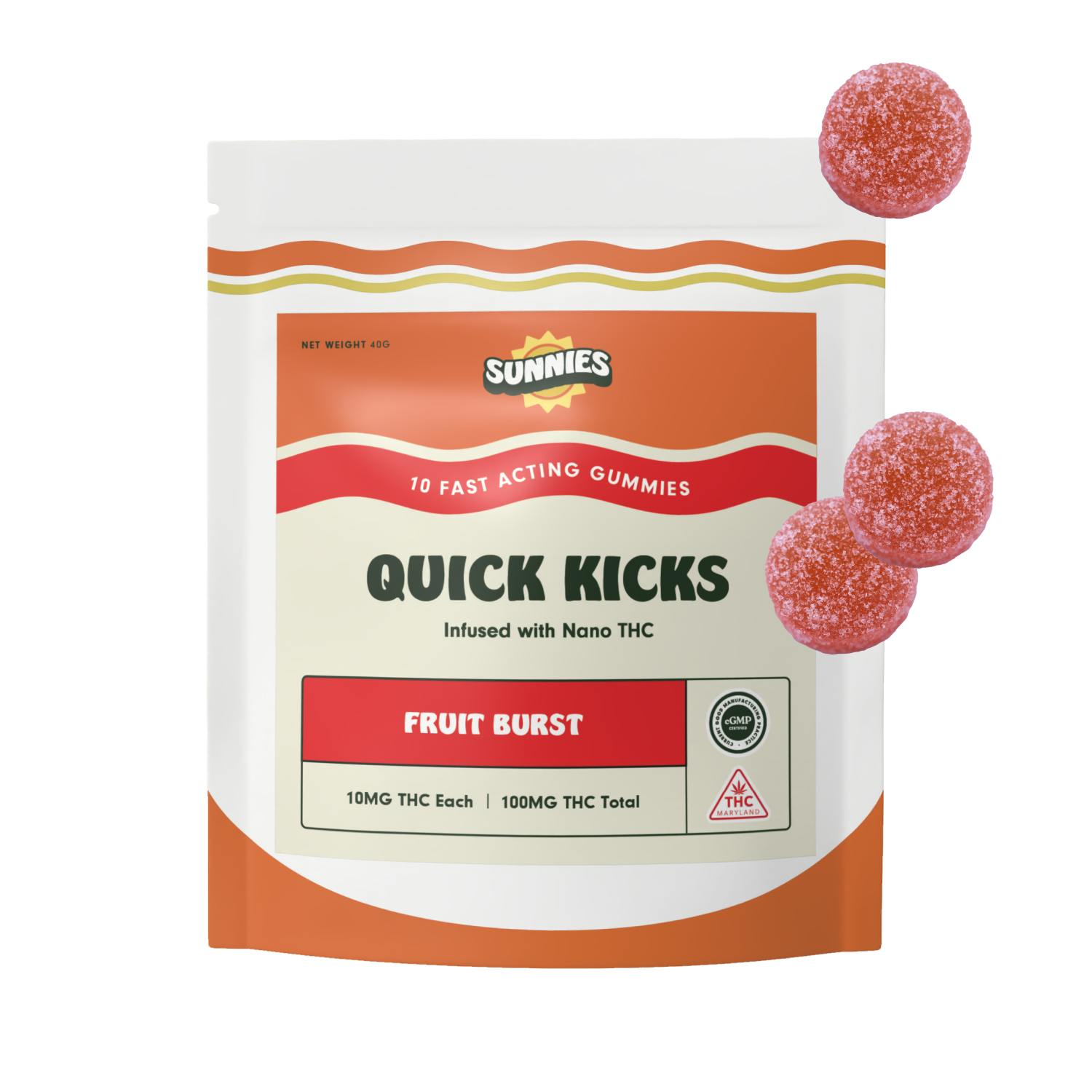 Fruit Burst Nano Gummies 10mg - 100mg | Dispensary Works