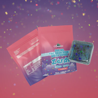 Amnesia - 200mg Zerds Single - Blue Razz