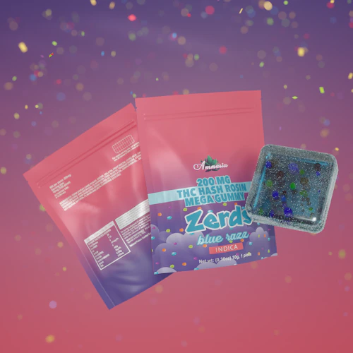 Amnesia - 200mg Zerds Single - Blue Razz