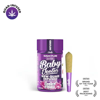 Jeeter - 5-Pack .5g Quad Infused Prerolls - Sugar Plum - PRE_ROLLS by Jeeter at King of Budz