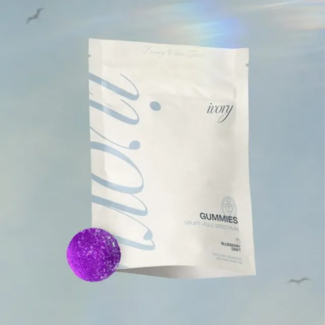 Ivory Full Spectrum RSO Gummies Blueberry Drift 10pk/100mg (indica hybrid, 2.8g)