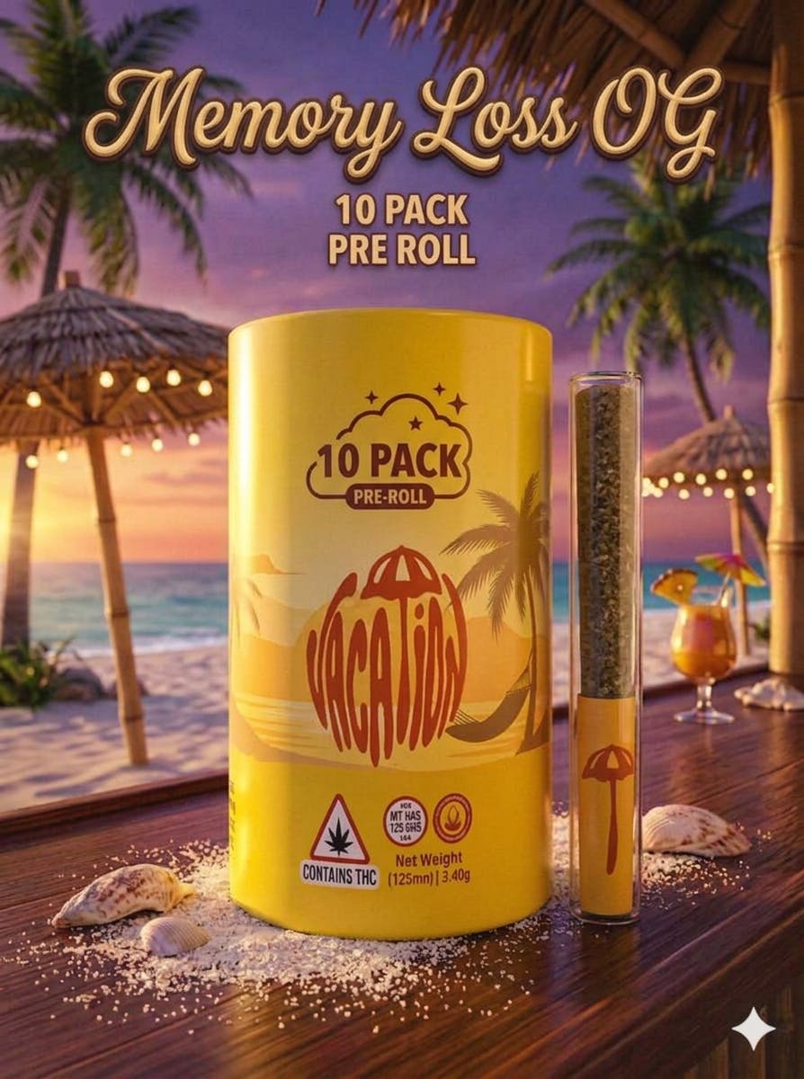 Product Vacation | Memory Loss OG | .35g Pre-Roll | 10ct