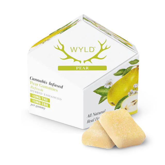 Wyld Pear 1:1 CBG + Hybrid Enhanced Gummies