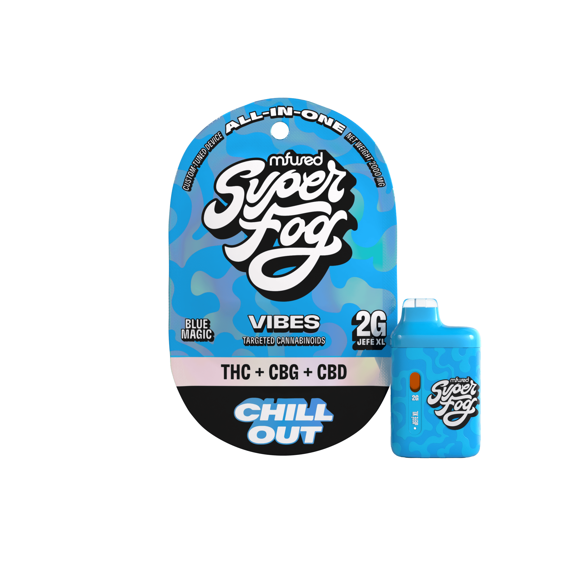 Mfused Super Fog - Vibes Jefe XL - AIO Liquid Diamonds - Chill Out Blue  Magic (I) (2.0g) | The Mint - El Mirage