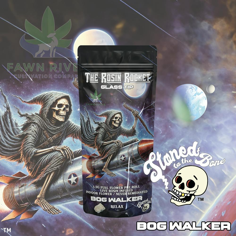 Stoned to the Bone | Bog Walker | Rosin Rocket | Infused Pre-Roll | 1.3g
