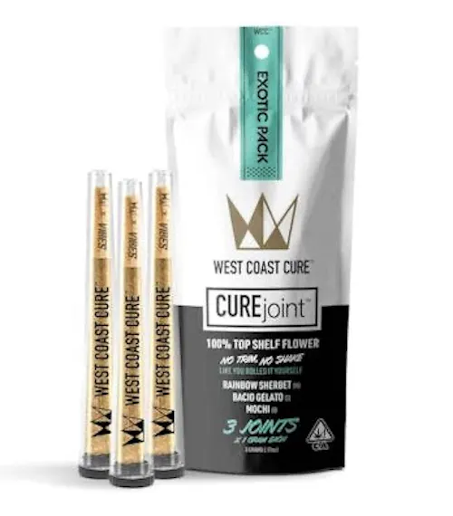 West Coast Cure WCC Exotic 3 Pack Prerolls — Los Angeles weed at LAXCC