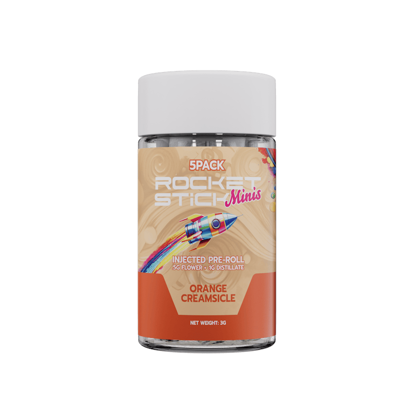 Rocket Stick Minis Infused Pre-Roll 5pk | Orange Creamsicle