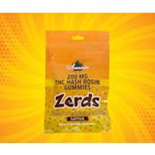 Amnesia - 200mg Zerds Hash Rosin Gummies - Lemon Cheesecake
