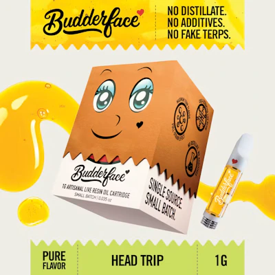 Budderface - 1g Live Resin Cart - Head Trip - CARTRIDGES by Budderface at King of Budz