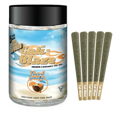 Tropical Smoothie Liquid Diamond Pre-Roll 5-Pack | 3.5g - PRE_ROLLS by Cali-Blaze at King of Budz