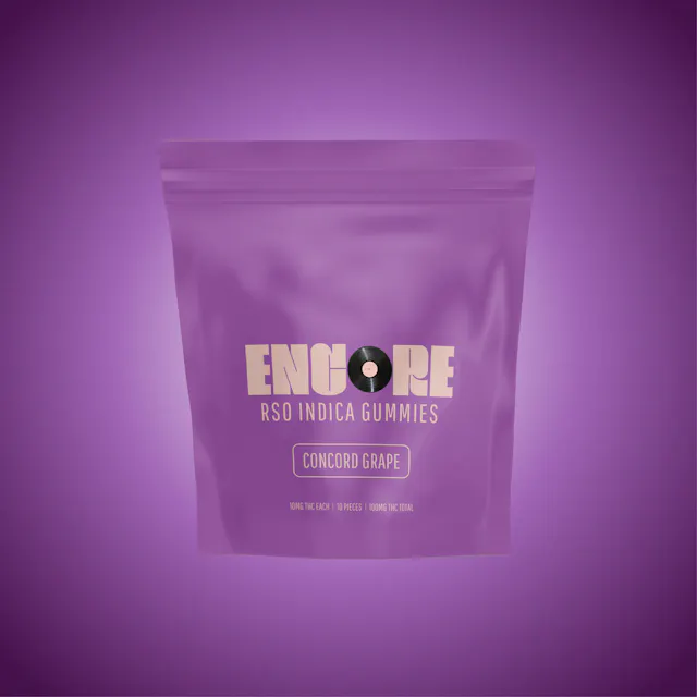 Encore Edibles Encore Gummies RSO Concord Grape 10pk/100mg (indica, 1g)