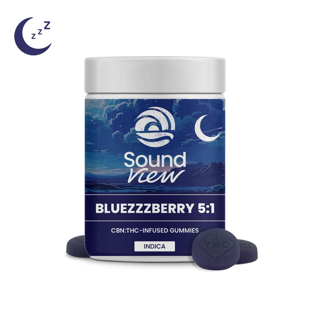 SoundView BlueZZZberry 5:1 CBN Gummies T90.6mg C476.8mg I 00241
