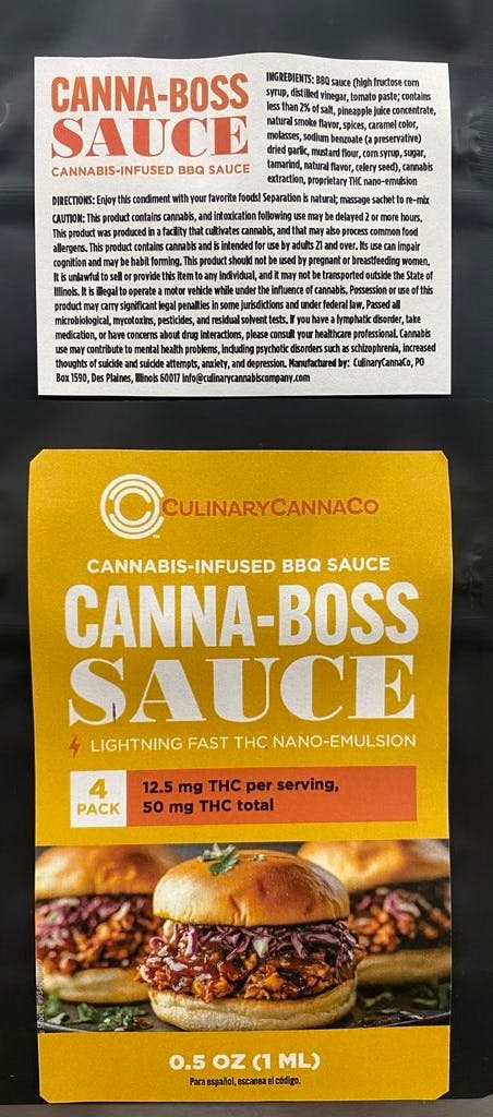Product CUL Canna-Boss Sauce - BBQ Sauce 50mg (4pk)
