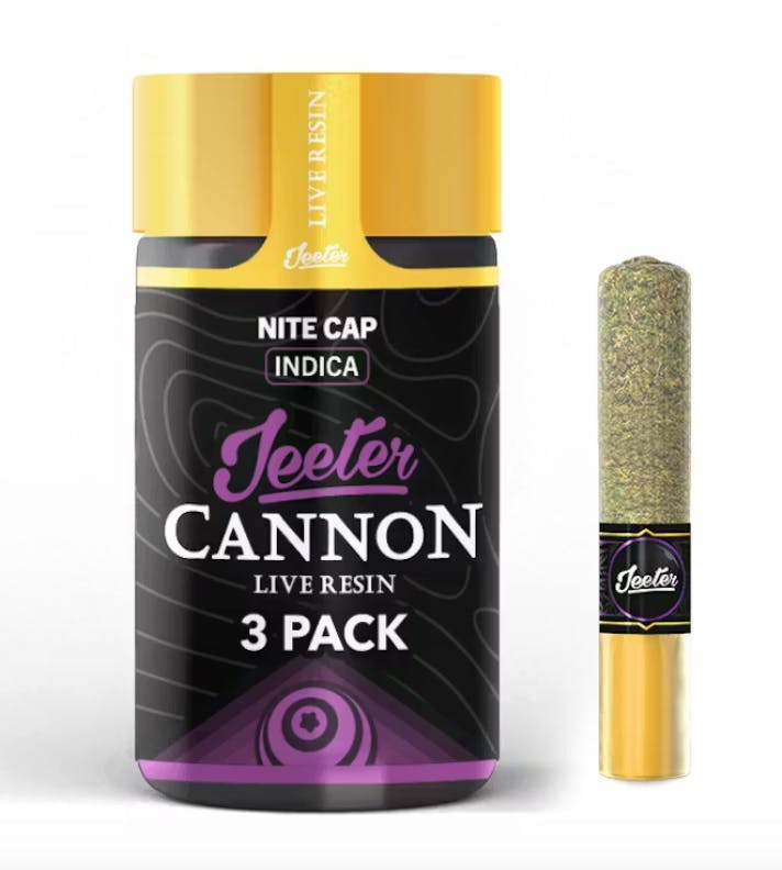 Product: Jeeter | Live Resin Infused Pre-Roll 3-Pack - 1.5g - Nite Cap