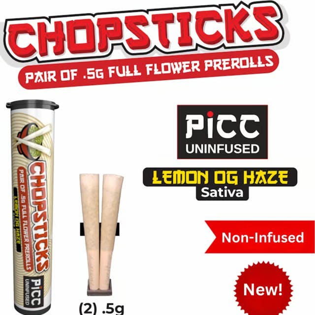 Chopsticks | Lemon OG Haze | Pre-Roll 2pk
