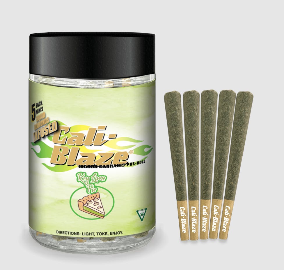 Cali-Blaze | Key Lime Pie | Liquid Diamond Infused Preroll - /5pk