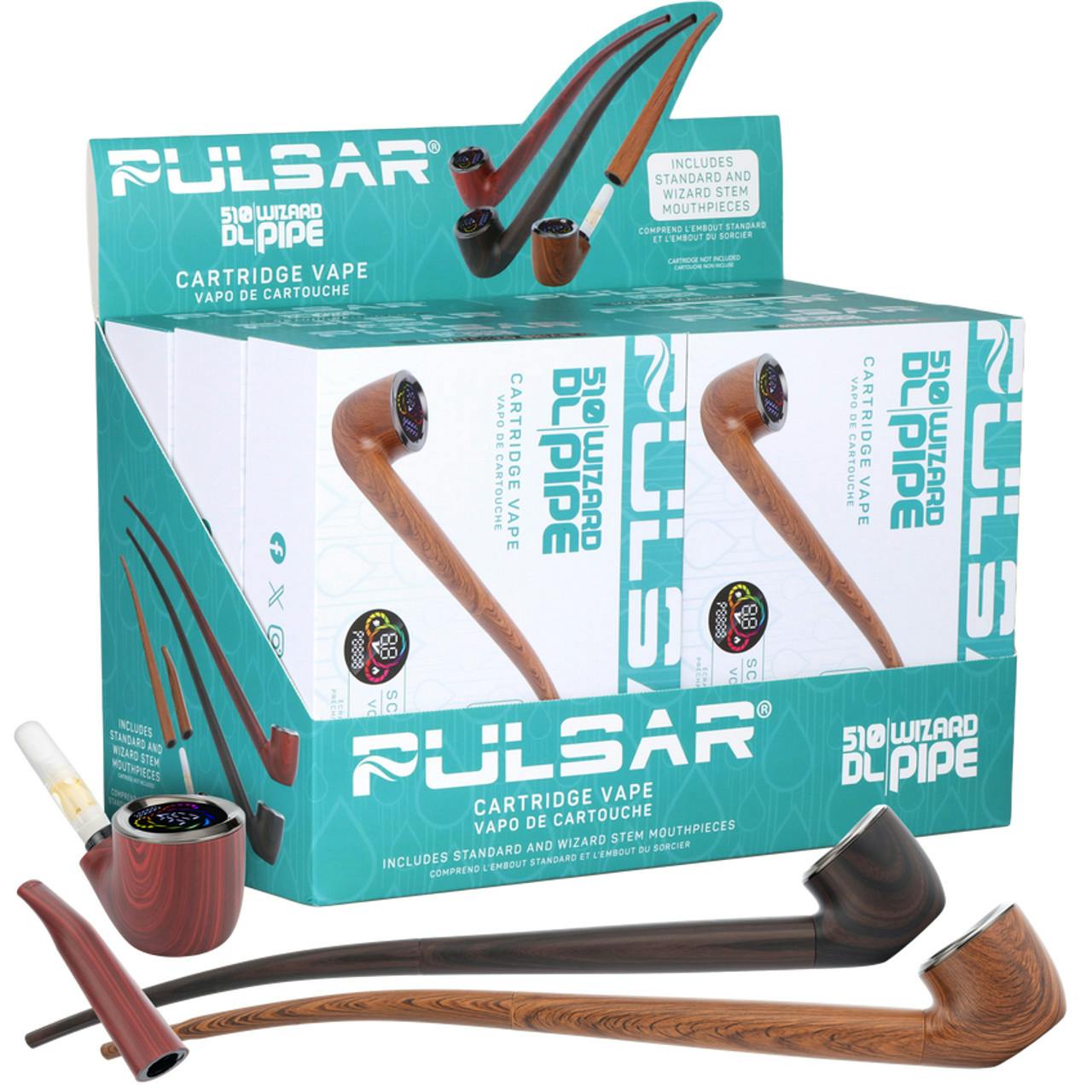 Pulsar - 510 DL Wizard Pipe Auto Draw Variable Voltage Battery 650mAh -  Natural Wood Colors | Rootdown
