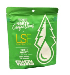 Product: Tutti Fruiti | 50mg x 4pk | Rosin Infused | True North Confections x LSF
