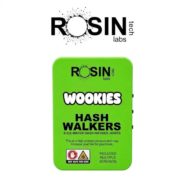 Rosin Tech Labs Hash Walkers Wookies 6pk/3g (indica hybrid, infused pre roll packs)