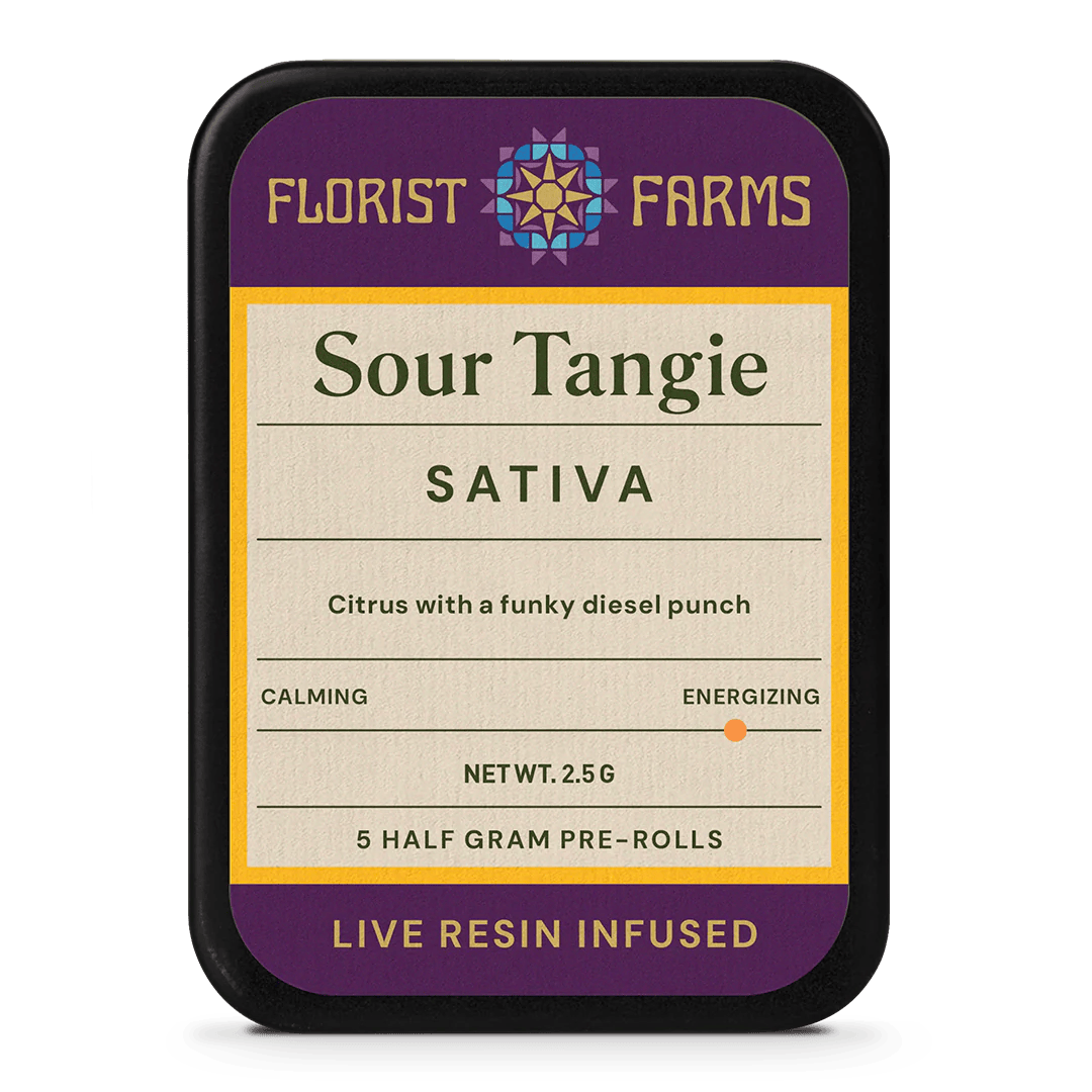 Florist Farms | Sour Tangie | Infused Pre-Rolls | 5pk | 2.5g