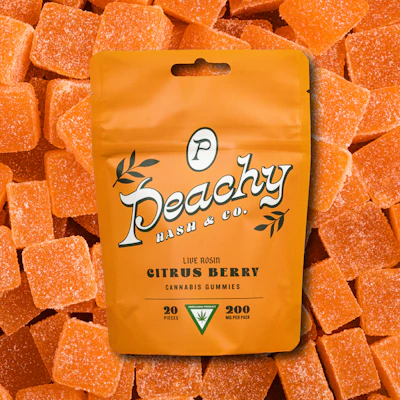 Peachy Hash & Co - 200mg Live Rosin Gummies - Citrus Berry
