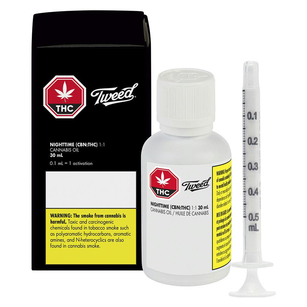Tweed - Nighttime CBN:THC 1:1 - 30ml | Sessions Cannabis