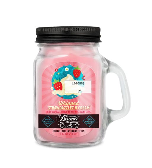 Beamer Candle Co | 12oz Candle Mason Jar - Whipped Strawdazzlez n Cream