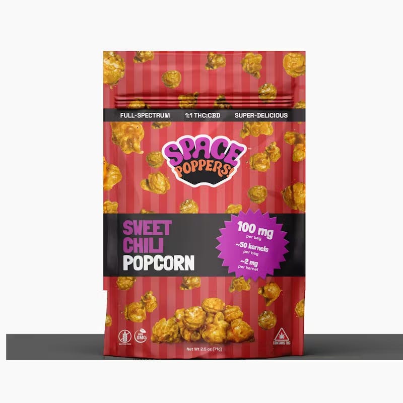 Space Poppers | Sweet Chili Popcorn | 100mg