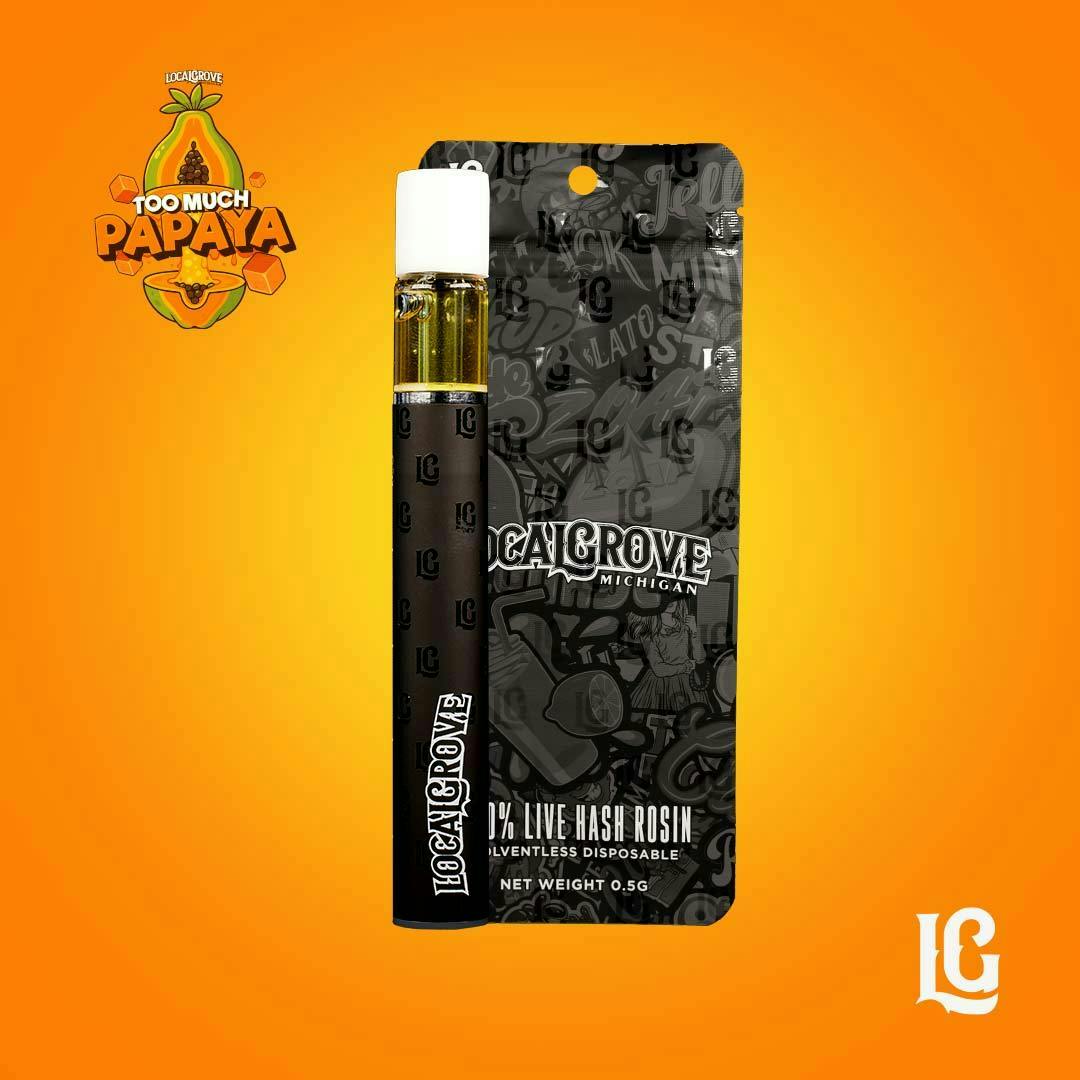 Local Grove - .5g Hash Rosin Disposable - Too Much Papaya