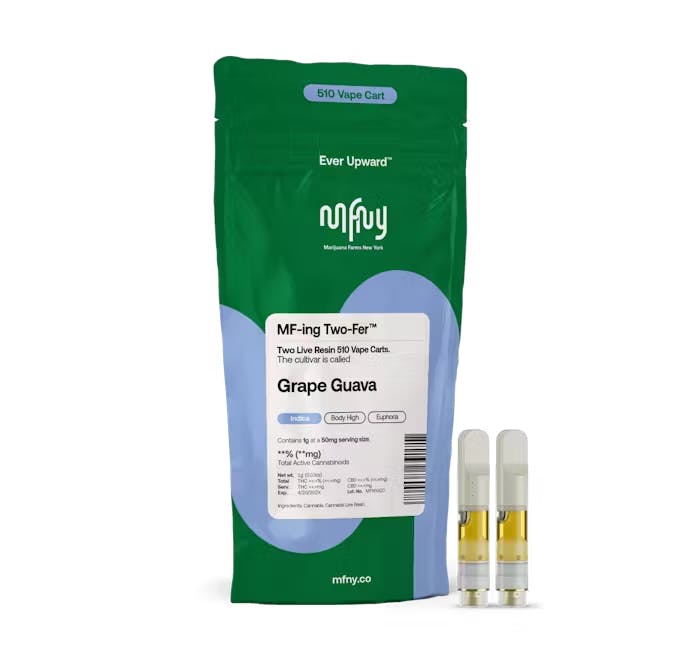 MFNY | Grape Guava | Live Resin 510 Cart | 2pk | 1g