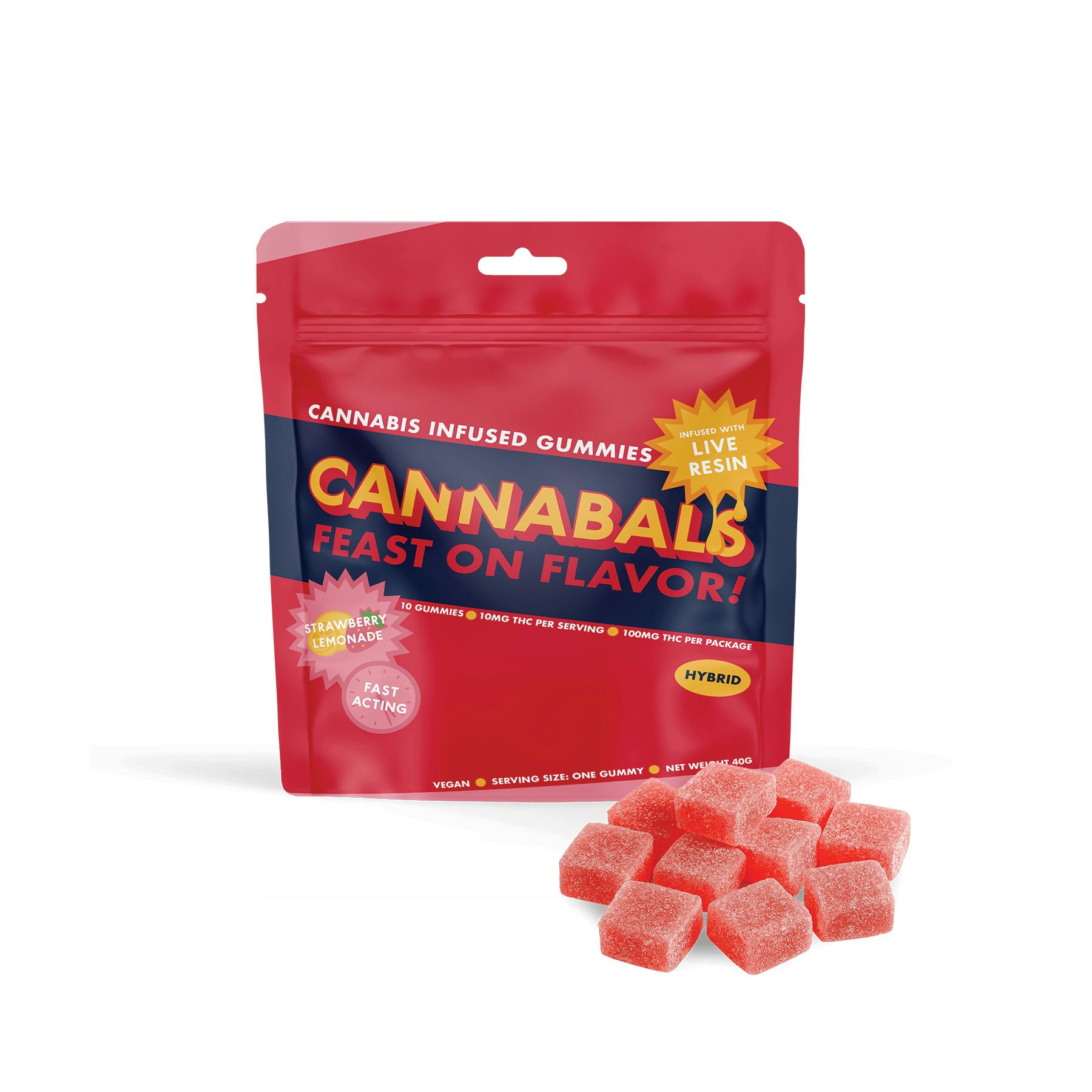 Product Cannabals - Strawberry Lemonade - 100mg - Gummies