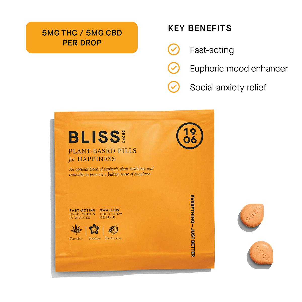 Image of BLISS Drops | 10mg THC+CBD (5mg/drop)
