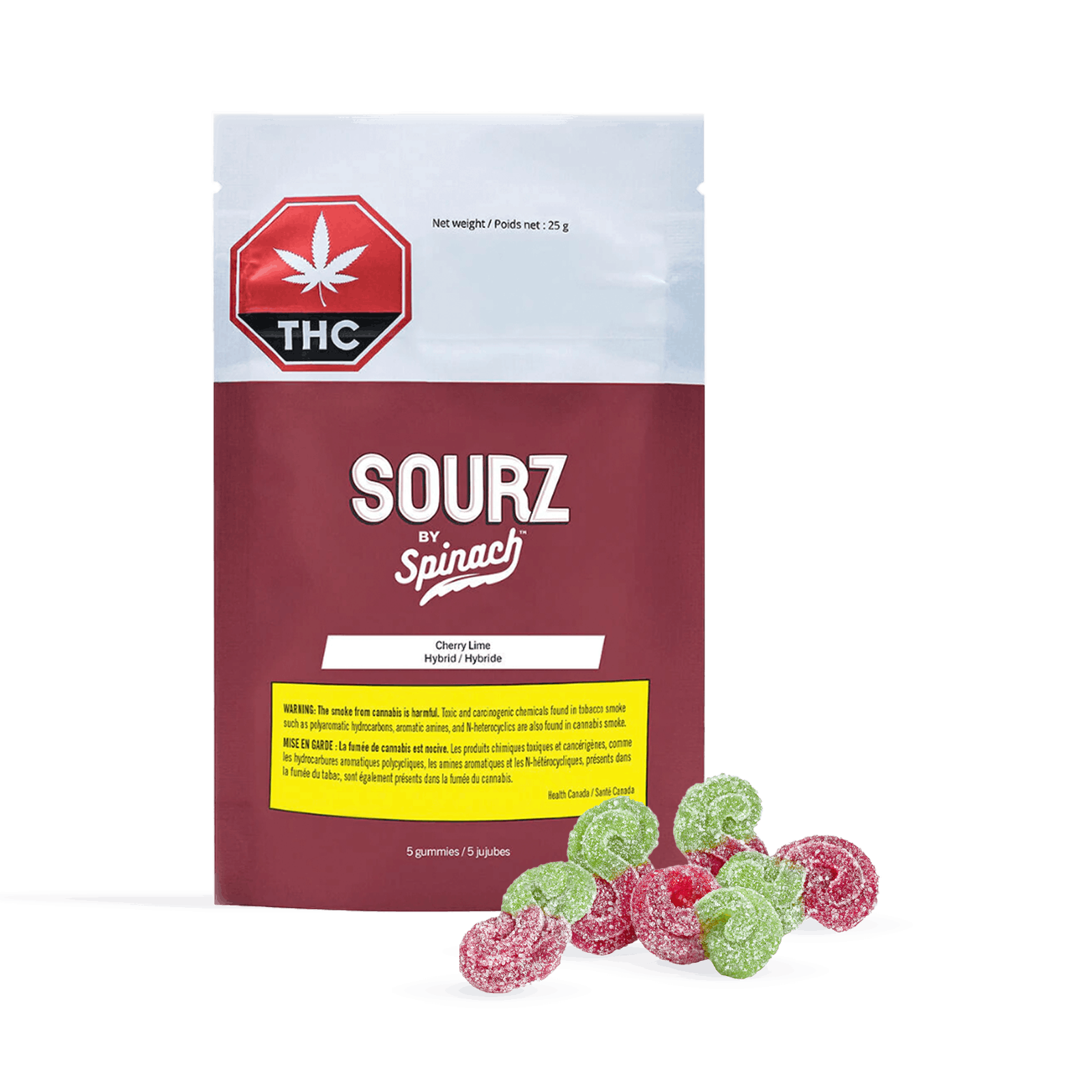 SOURZ Cherry Lime Gummies | 5 Pack